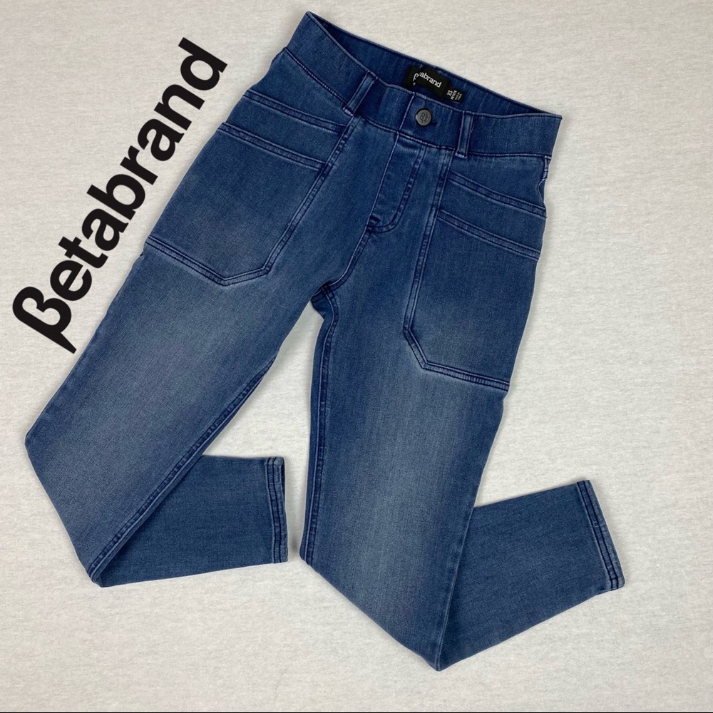 Betabrand Motherlode Yoga Denim Stretch Skinny Fitted High Rise Jeans Pants